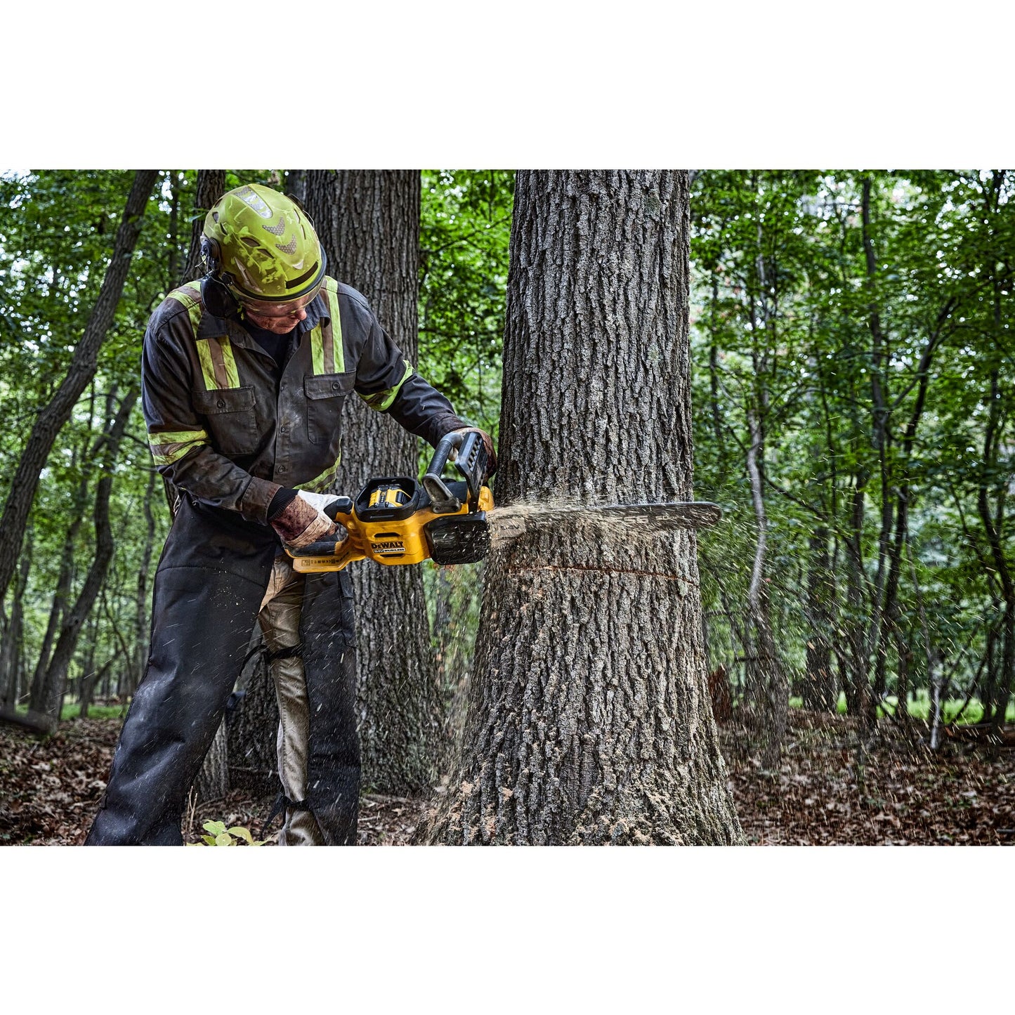 DEWALT DCMCS575X1-QW Tronçonneuse avec 1 batterie Flexvolt 54V 9.0Ah, épée 50cm