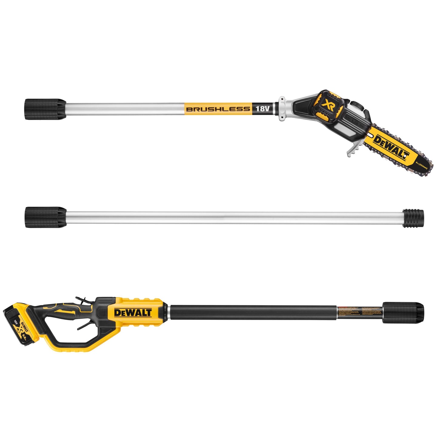 DEWALT DCMPS567P1-QW 18V XR Pole Saw with 1 x 5Ah Lithium Ion Battery