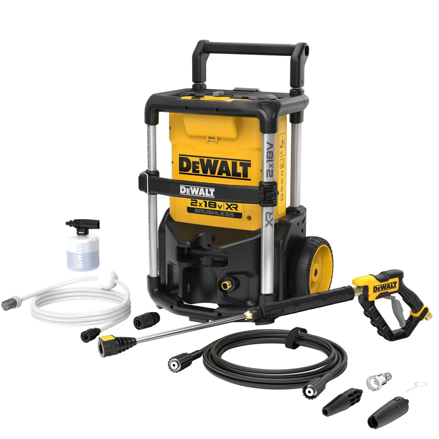 DEWALT DCMPW1600N-XJ Nettoyeur haute pression 2x18V 3 vitesses 70-85-110 bar, sans batterie ni chargeur