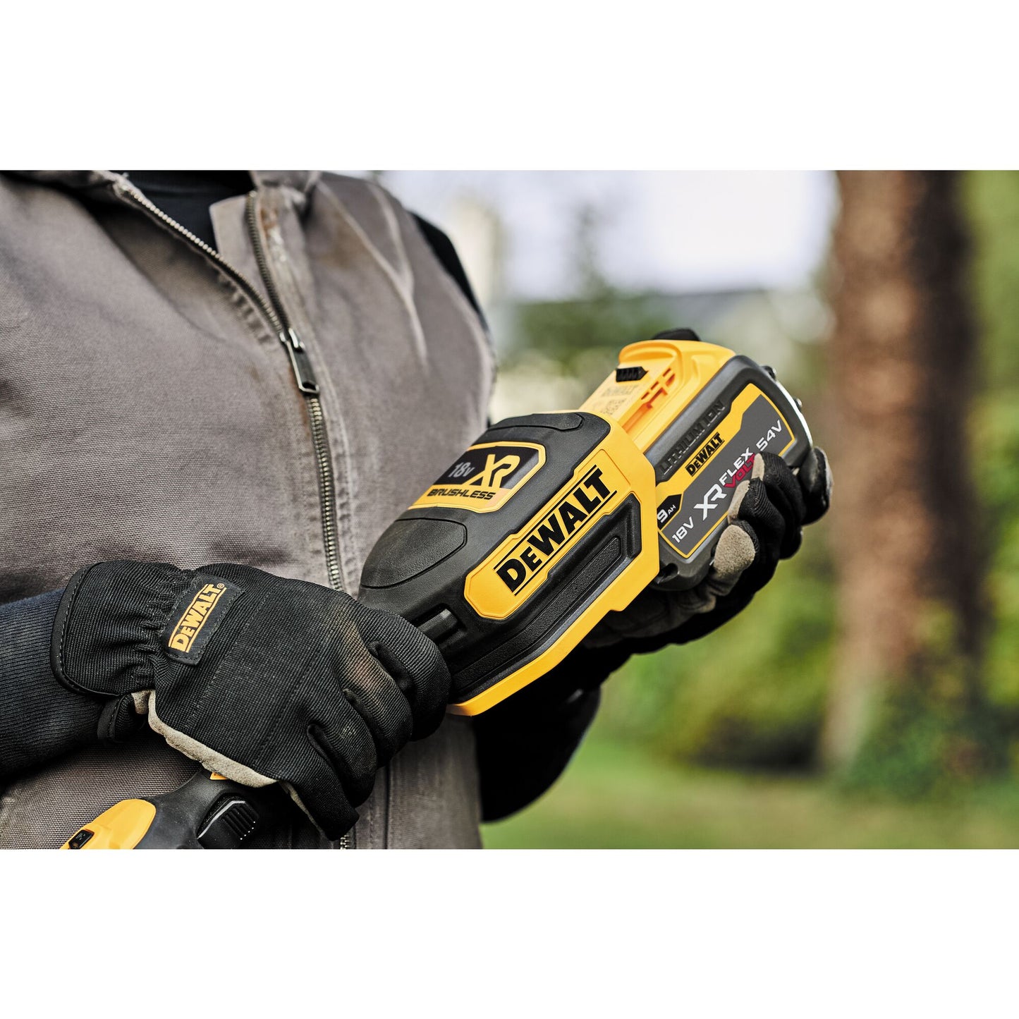 DEWALT DCMST561P1-QW 18 Volt Akku-Rasentrimmer (bürstenlos) mit 1 Akku 18V 5.0Ah