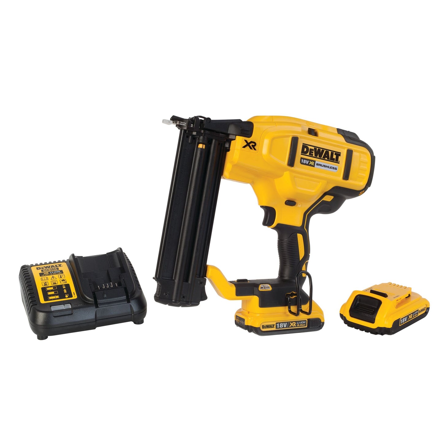 DEWALT DCN680D2-QW Grapadora 18 GA sin escobillas con 2 Baterías 18V 2.0Ah