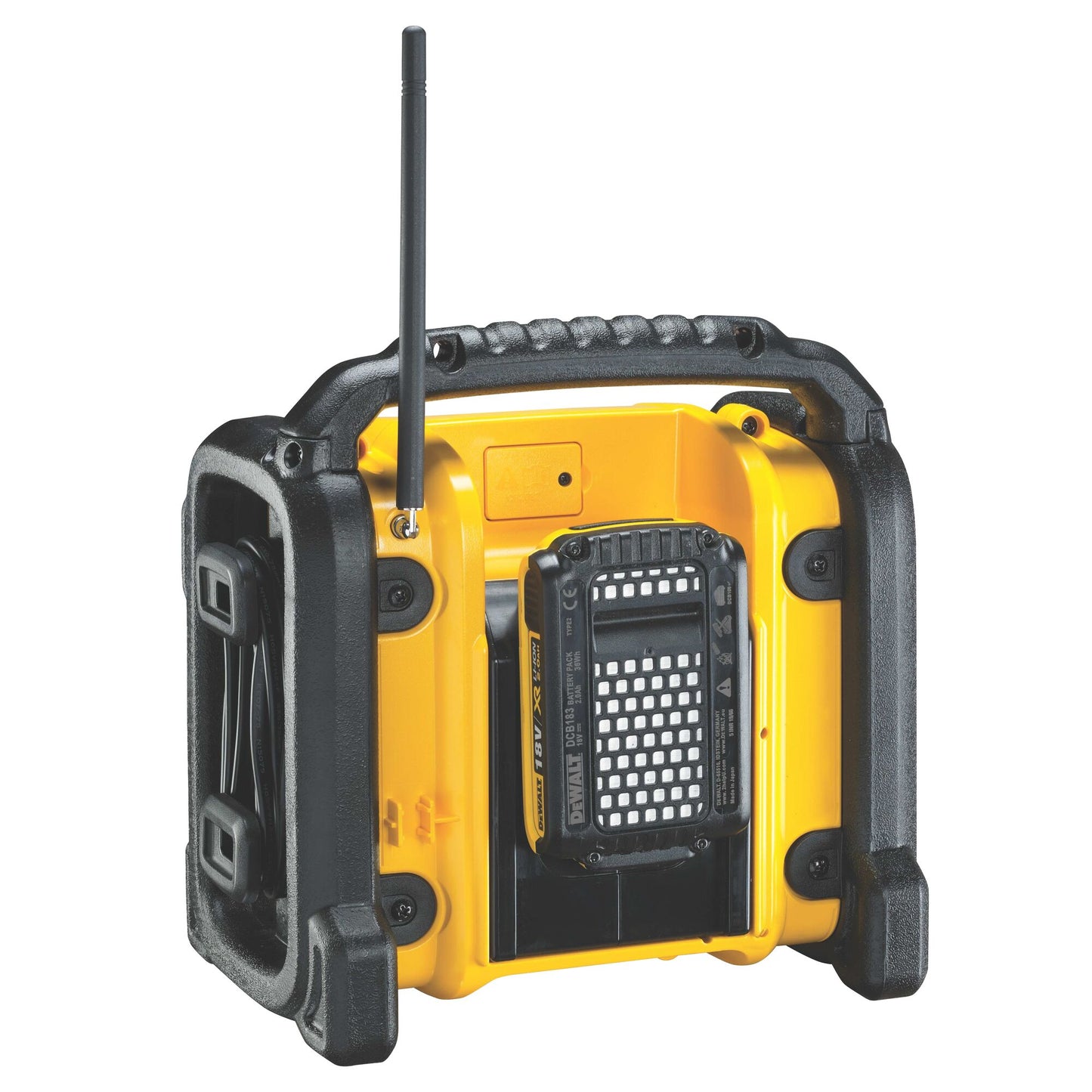 DEWALT DCR020-QW Radio estéreo digital FM y DAB 10.8/18V, sin batería ni cargador