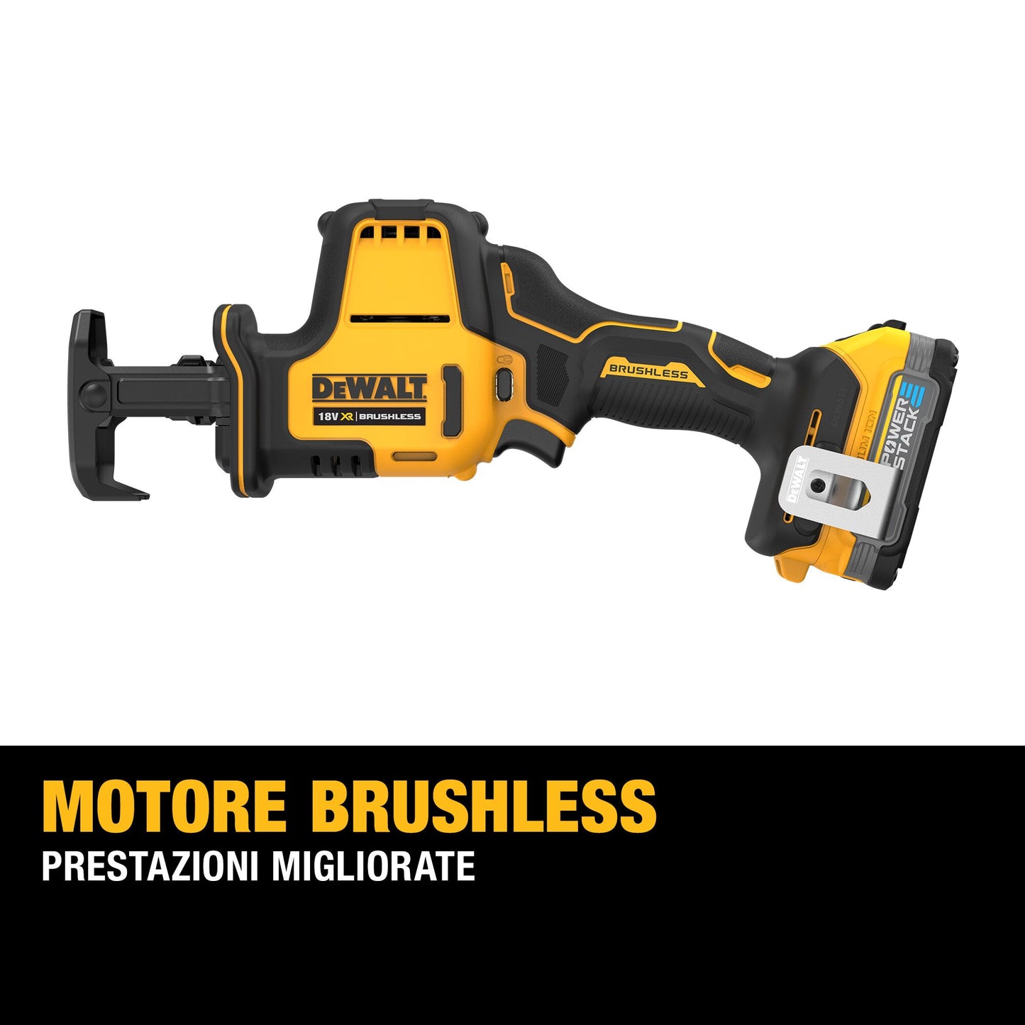 DEWALT DCS369NT-XJ Scie sabre compacte 18V moteur brushless, en coffret sans batterie ni chargeur