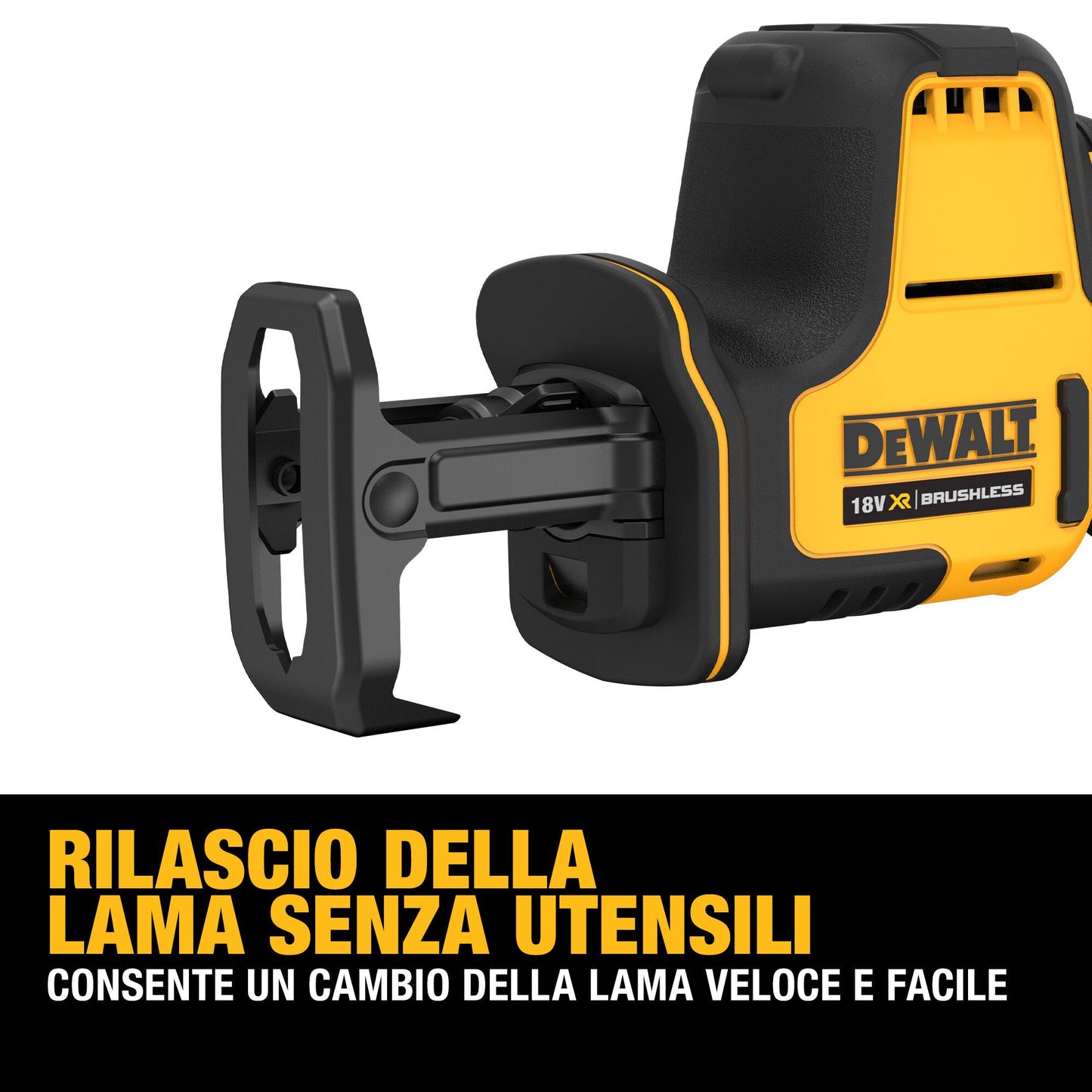 DEWALT DCS369NT-XJ Scie sabre compacte 18V moteur brushless, en coffret sans batterie ni chargeur