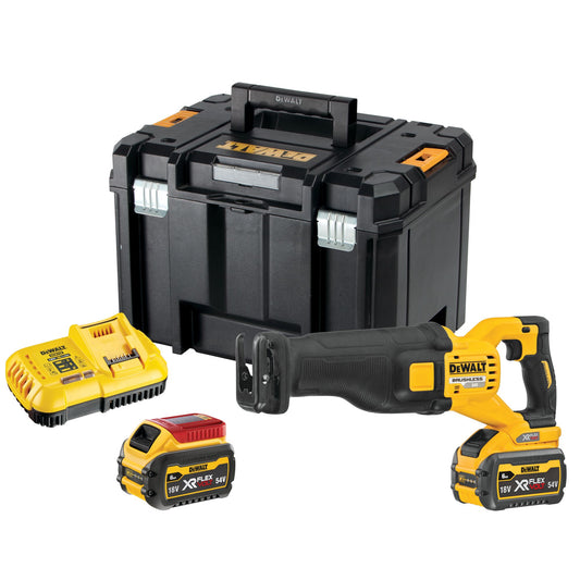 DEWALT DCS389T2-QW Sierra Sable sin escobillas con 2 baterías 18/54V XR Flexvolt 6.0Ah