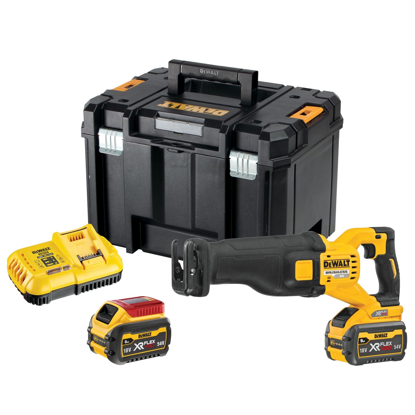 DEWALT DCS389X2-QW Sierra sable 2 baterías 18/54V XR Flexvolt 9.0Ah