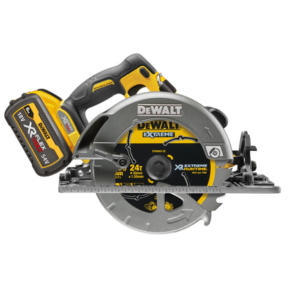 DEWALT DCS579T2-QW 54 Volt Akku-Handkreissäge (190 mm / bürstenlos) mit 2x18/54V 6.0Ah Flexvolt Akkus