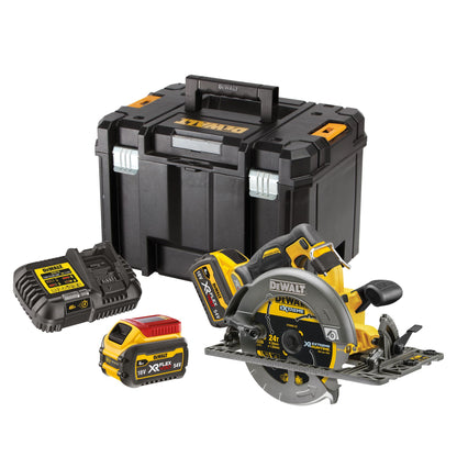 DEWALT DCS579T2-QW 54 Volt Akku-Handkreissäge (190 mm / bürstenlos) mit 2x18/54V 6.0Ah Flexvolt Akkus