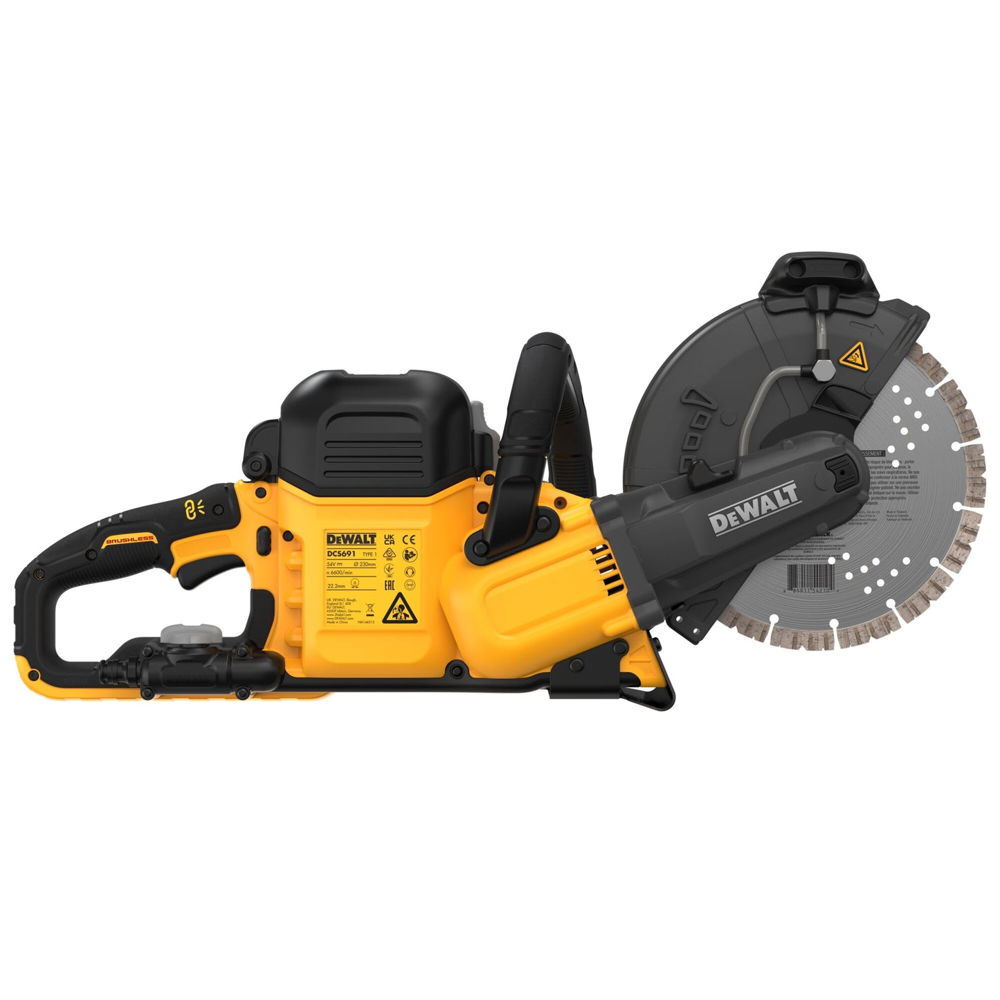 DEWALT DCS691X2-QW Découpeuse 2 batteries 54V Flexvolt 9.0Ah 230 mm