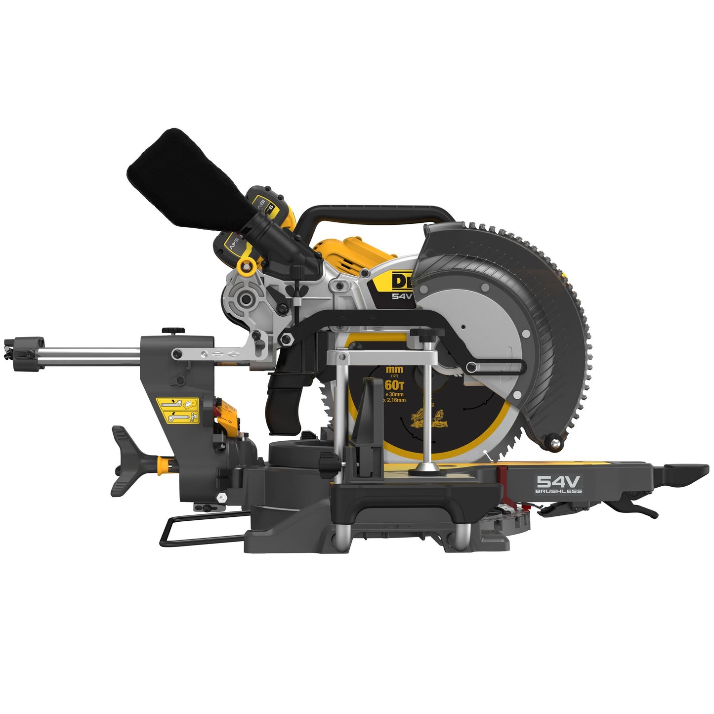 DEWALT DCS781X2-QW 18/54V 305mm Mitre Saw with 2 x 9Ah Flexvolt Lithium Ion Batteries