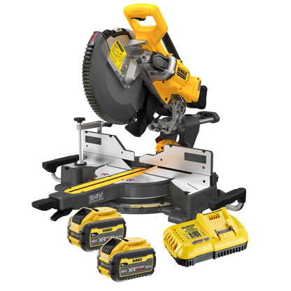 DEWALT DCS781X2-QW 18/54V 305mm Mitre Saw with 2 x 9Ah Flexvolt Lithium Ion Batteries