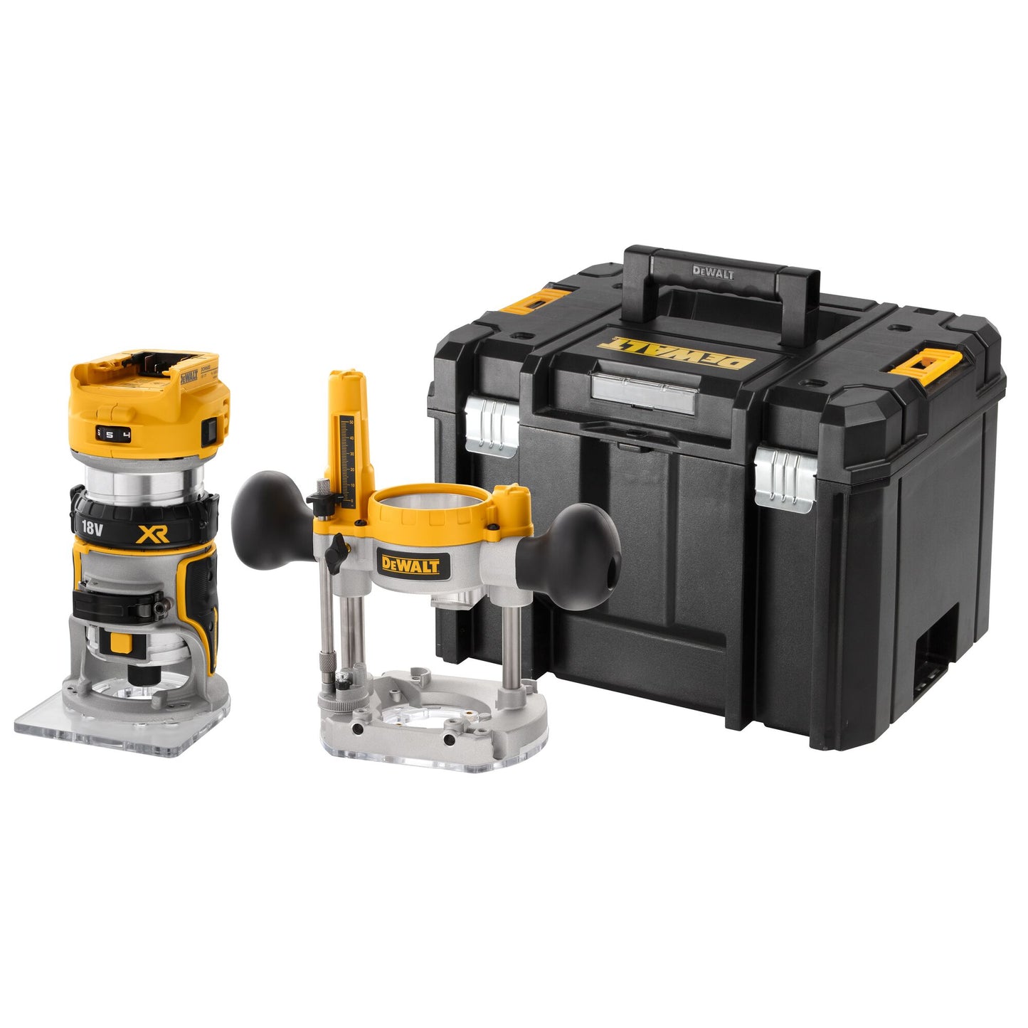 DEWALT DCW604NT-XJ 18V Akku-Kombifräse (Ober- und Kantenfräse), ohne Akkus und Ladegerät