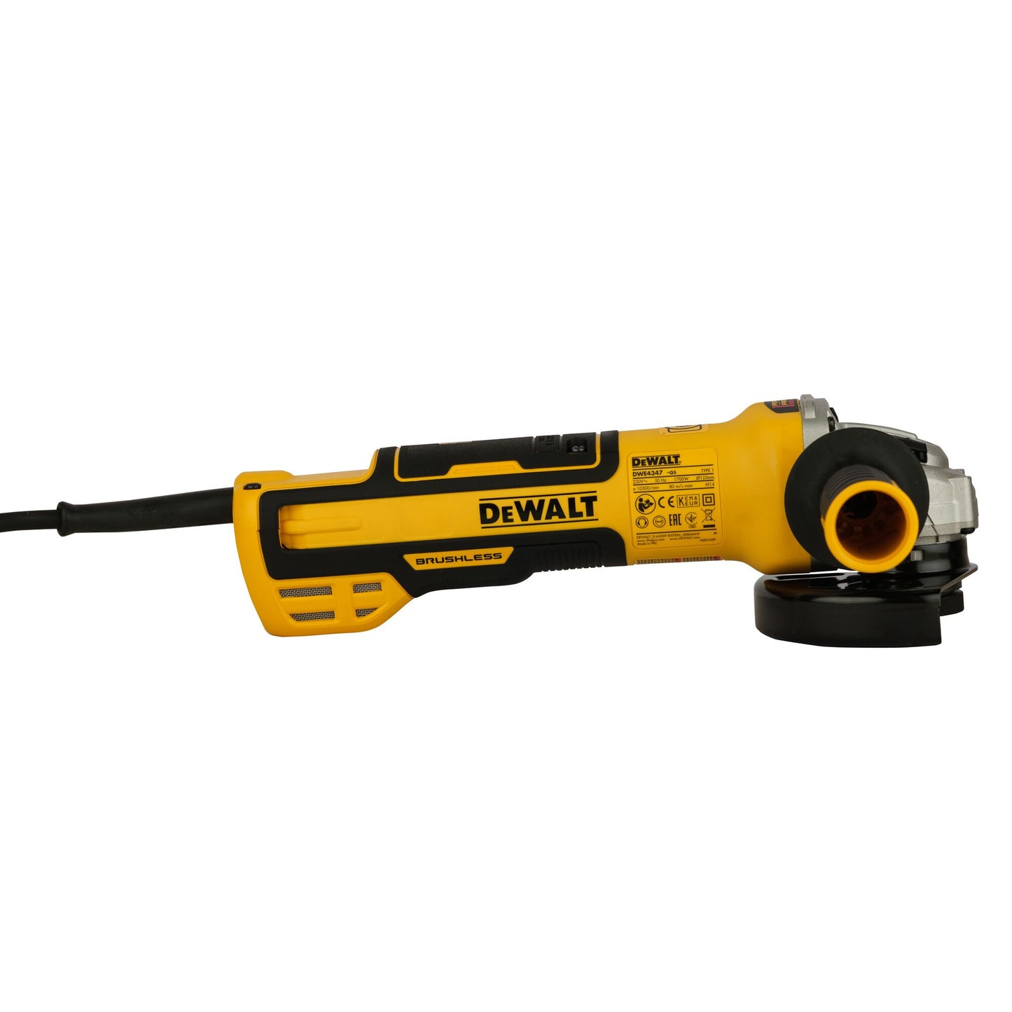 DEWALT DWE4347-QS Amoladora Angular sin escobillas 125mm 1700W