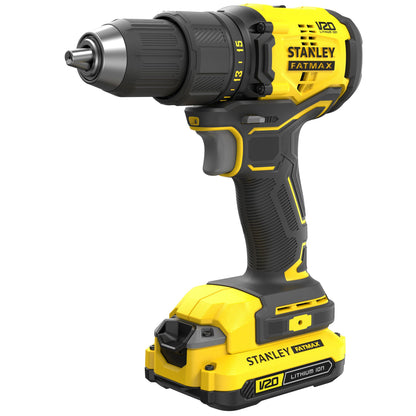 STANLEY FATMAX SFMCD710C2K-QW V20 Akku-Bohrschrauber (18V / 1.5Ah), 2 Akkus, bürstenlos