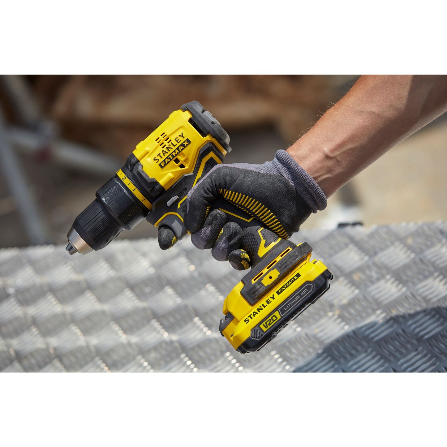 STANLEY FATMAX SFMCD720D2K-QW V20 Cordless Brushless Drill Driver with 2 x 2.0Ah Lithium Ion Batteries and Kit Box