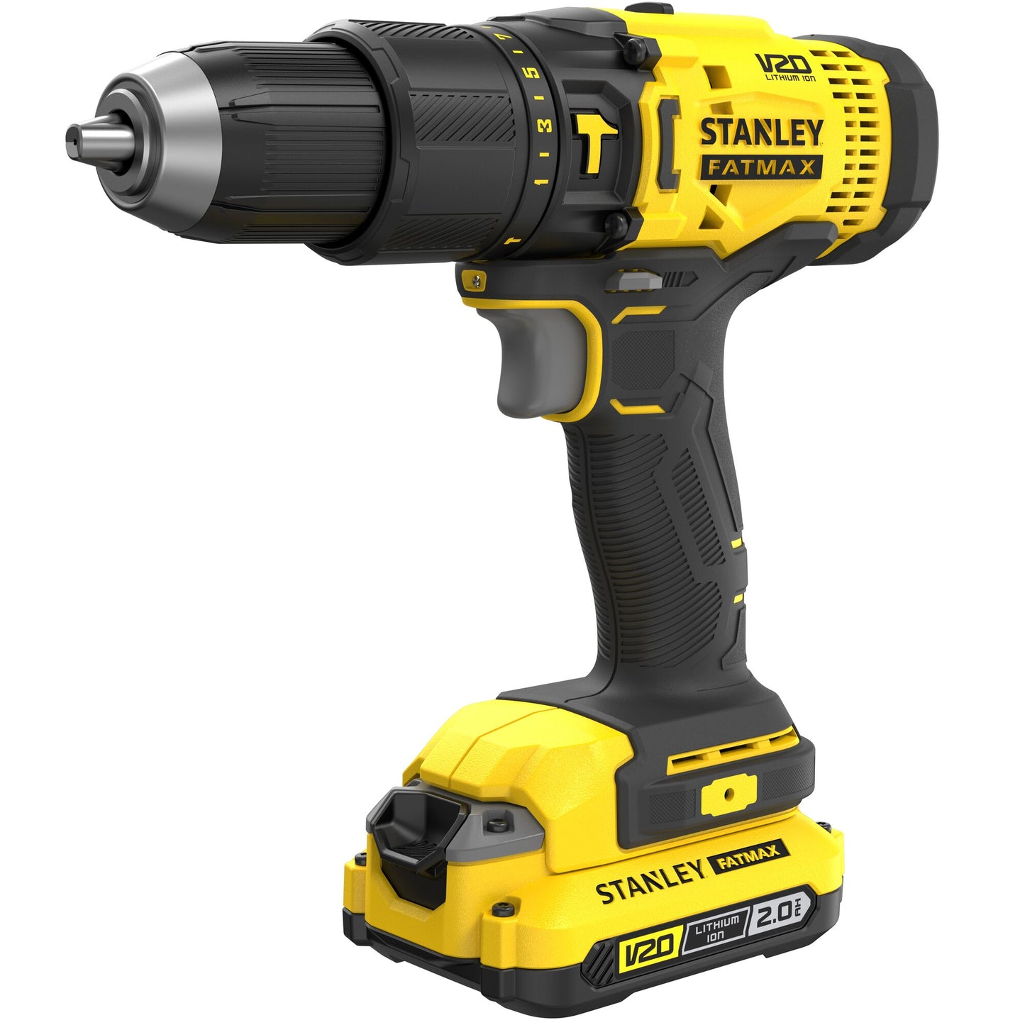 STANLEY FATMAX SFMCD711D22-QW V20 Akku-Schlagbohrschrauber (18V / 2Ah), 2 Akkus