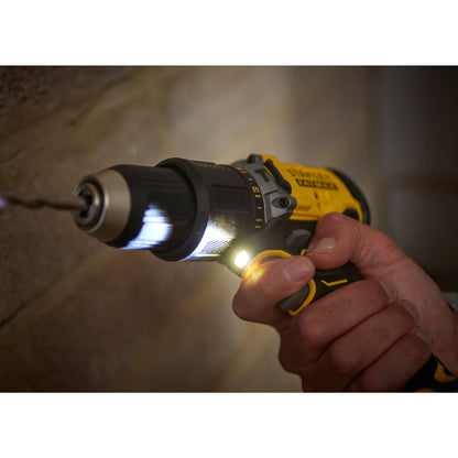 STANLEY FATMAX SFMCD715D2K-QW Perceuse Visseuse à percussion BRUSHLESS 60Nm - 18V - 15 réglages de couple, Mandrin 1 main 13mm, 0-600 / 1900 trs/min, 0-32300 cps/min