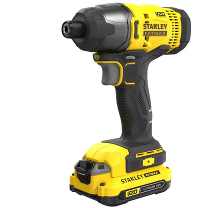 STANLEY FATMAX SFMCF800C2K-QW Avvitatore a impulsi 1/4'' V20, 2 batterie 18V 1.5Ah