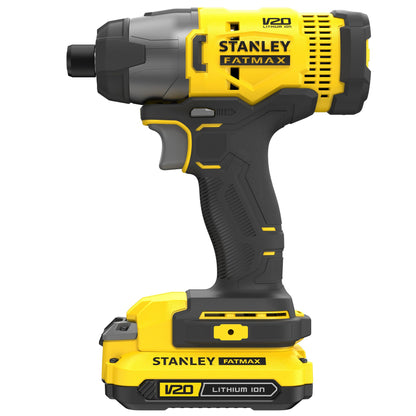 STANLEY FATMAX SFMCF800C2K-QW Avvitatore a impulsi 1/4'' V20, 2 batterie 18V 1.5Ah