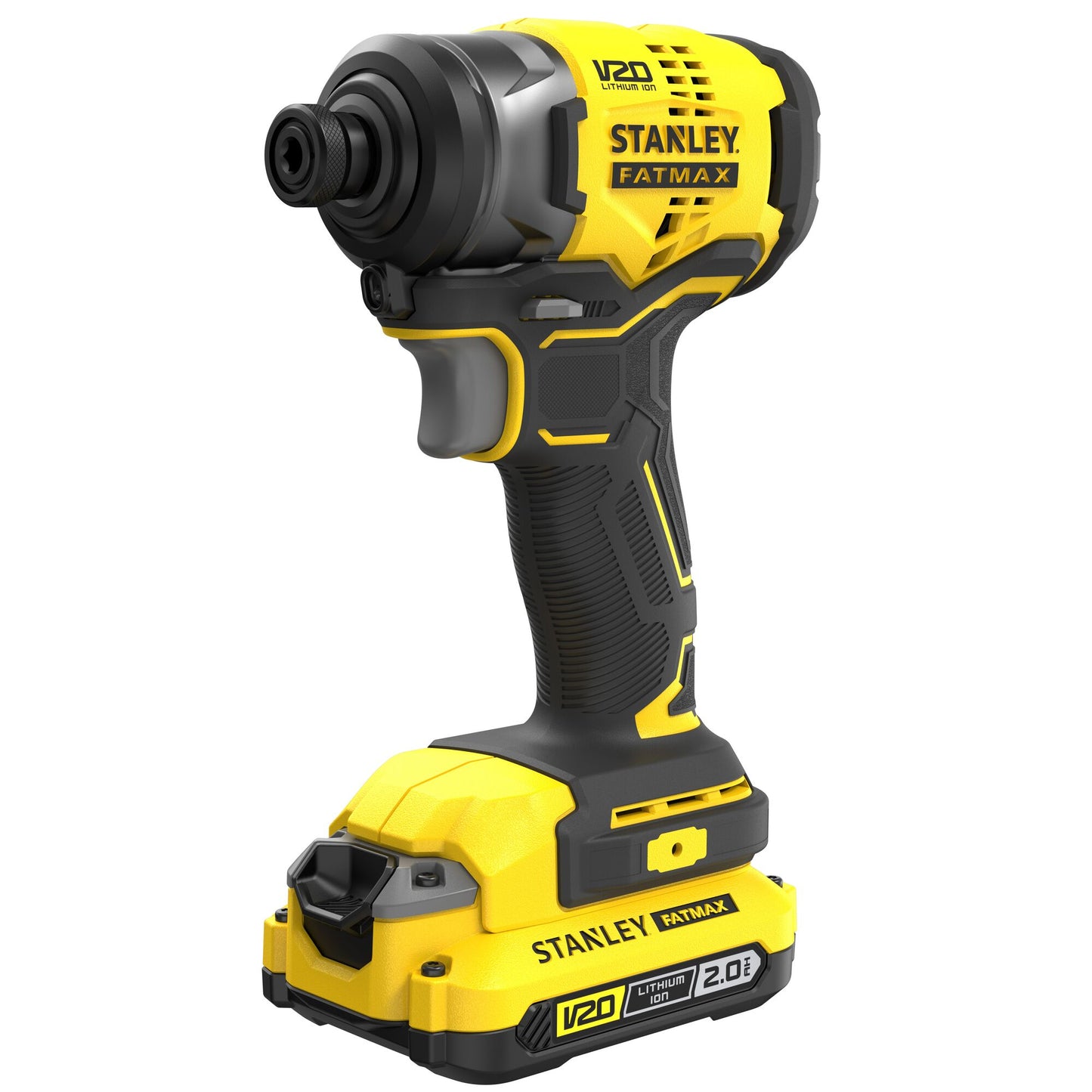 STANLEY FATMAX SFMCF810D2K-QW Avvitatore a impulsi 1/4'' brushless V20, 2 batterie 18V 2.0Ah