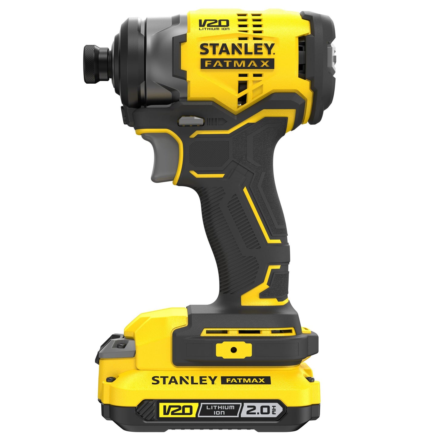 STANLEY FATMAX SFMCF810D2K-QW Avvitatore a impulsi 1/4'' brushless V20, 2 batterie 18V 2.0Ah