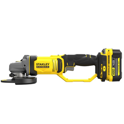 STANLEY FATMAX SFMCG400M2K-QW V20 Akku-Winkelschleifer (18V / 4,0Ah), 125 mm, 2 Akkus