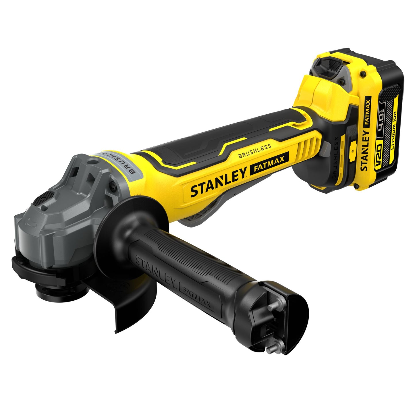 STANLEY FATMAX SFMCG700M2K-QW Amoladora angular Brushless V20, 2 baterías 18V 4.0Ah