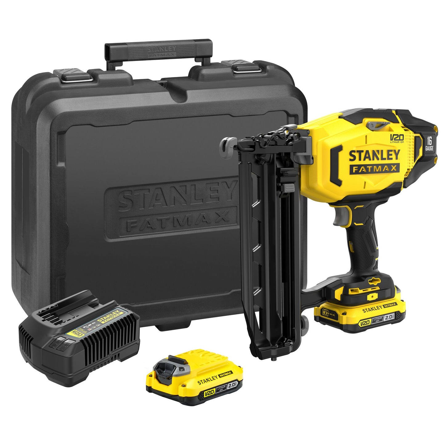 STANLEY FATMAX SFMCN616D2K-QW Clavadora acabados V20, 2 baterías 18V 2.0Ah