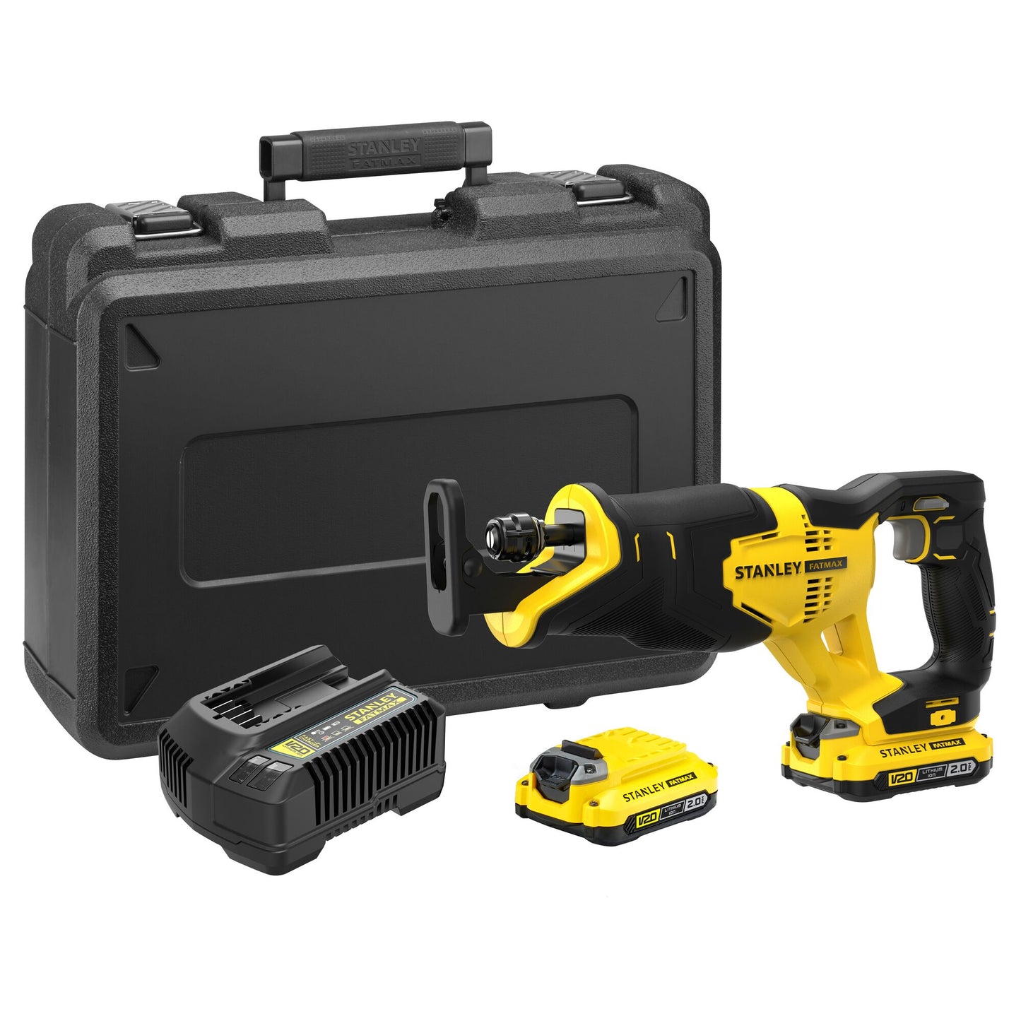 STANLEY FATMAX SFMCS300D2K-QW Sierra sable V20, 2 baterías 18V 2.0Ah