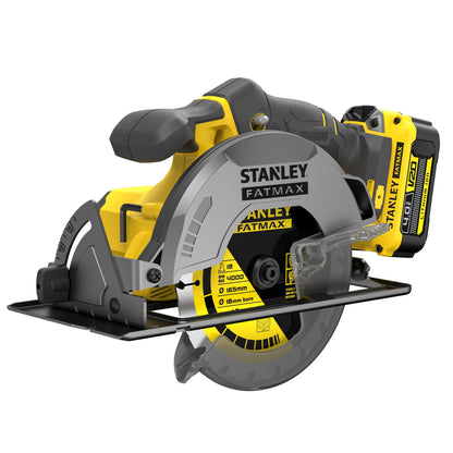 STANLEY FATMAX SFMCS500M2K-QW V20 Cordless Circular Saw with 2 x 4.0Ah Lithium Ion Battery and Kit Box