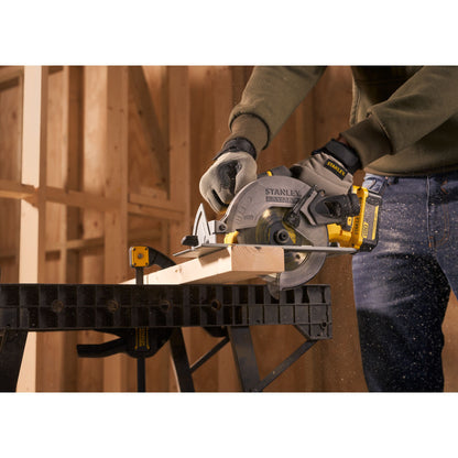 STANLEY FATMAX SFMCS500M2K-QW V20 Cordless Circular Saw with 2 x 4.0Ah Lithium Ion Battery and Kit Box