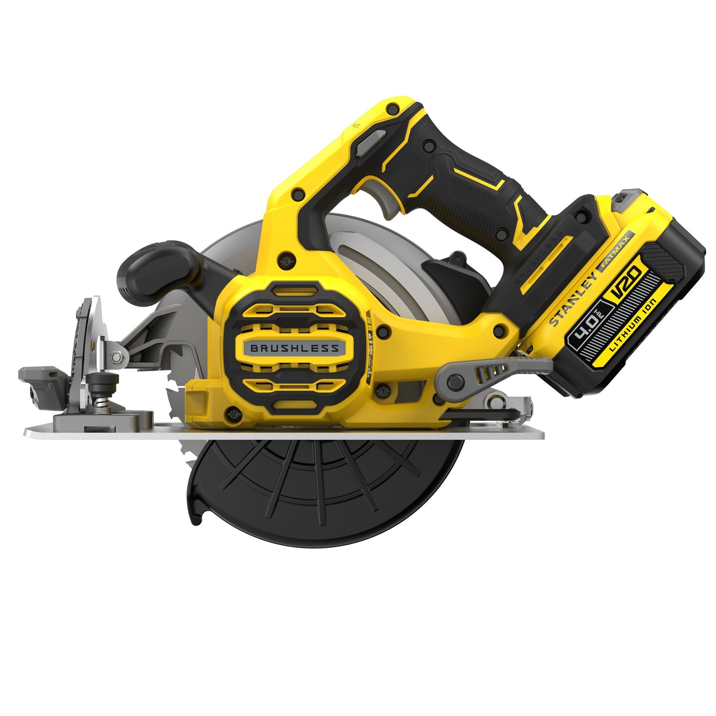 STANLEY FATMAX SFMCS550M2K-QW  V20 Cordless Brushless Circular Saw  with 2 x 4.0Ah Lithium Ion Battery and Kit Box