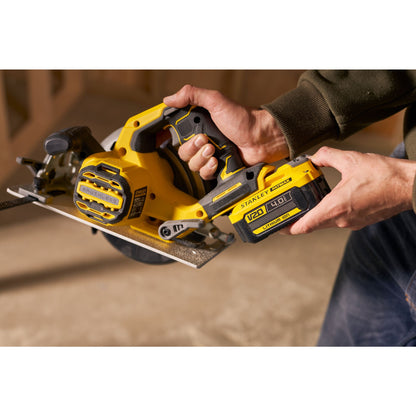 STANLEY FATMAX SFMCS550M2K-QW  V20 Cordless Brushless Circular Saw  with 2 x 4.0Ah Lithium Ion Battery and Kit Box