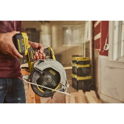 STANLEY FATMAX SFMCS550M2K-QW  V20 Cordless Brushless Circular Saw  with 2 x 4.0Ah Lithium Ion Battery and Kit Box