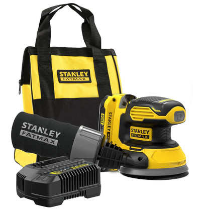 STANLEY FATMAX SFMCW220D1S-QW Ponceuse excentrique V20, 1 batterie 18v 2.0Ah