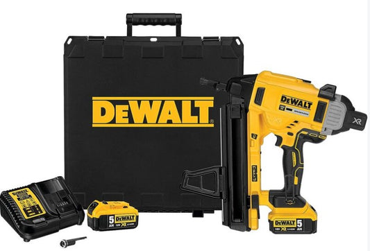 DEWALT DCFS950P2-QW 18V XR Brushless Fencing Stapler with 2 x 5Ah Lithium Ion Batteries